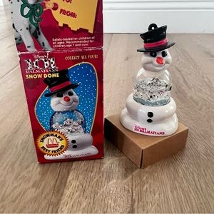 Snowman Snow Dome ~ McDonalds 101 Dalmatians Snow Dome 1996 Happy Meal Toy - NIB